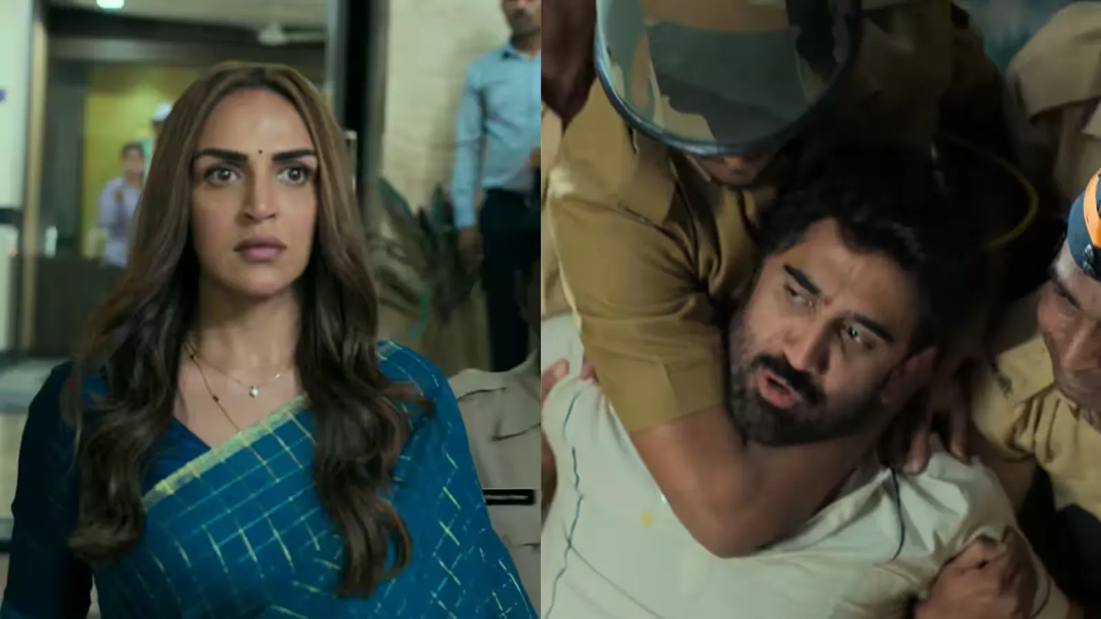 Esha Deol and Amit Sadh in Pratap.